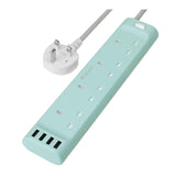 Verbatim Power Strip 4 AC Outlets & 4 USB-A Ports 17W 1.8m