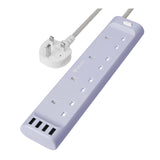 Verbatim Power Strip 4 AC Outlets & 4 USB-A Ports 17W 1.8m