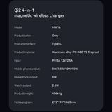 Maxco 4-in-1 Ambient light Qi2 Wireless Charger