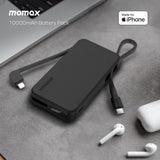 Momax 1-Power Vital+ 10000mAh Built-In Lightning & USB-C Cable (CCC Certification)