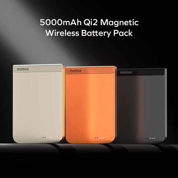 Momax 1-Power S.Pass 5000mAh Qi2 Magnetic Wireless Battery Pack (CCC Certification)