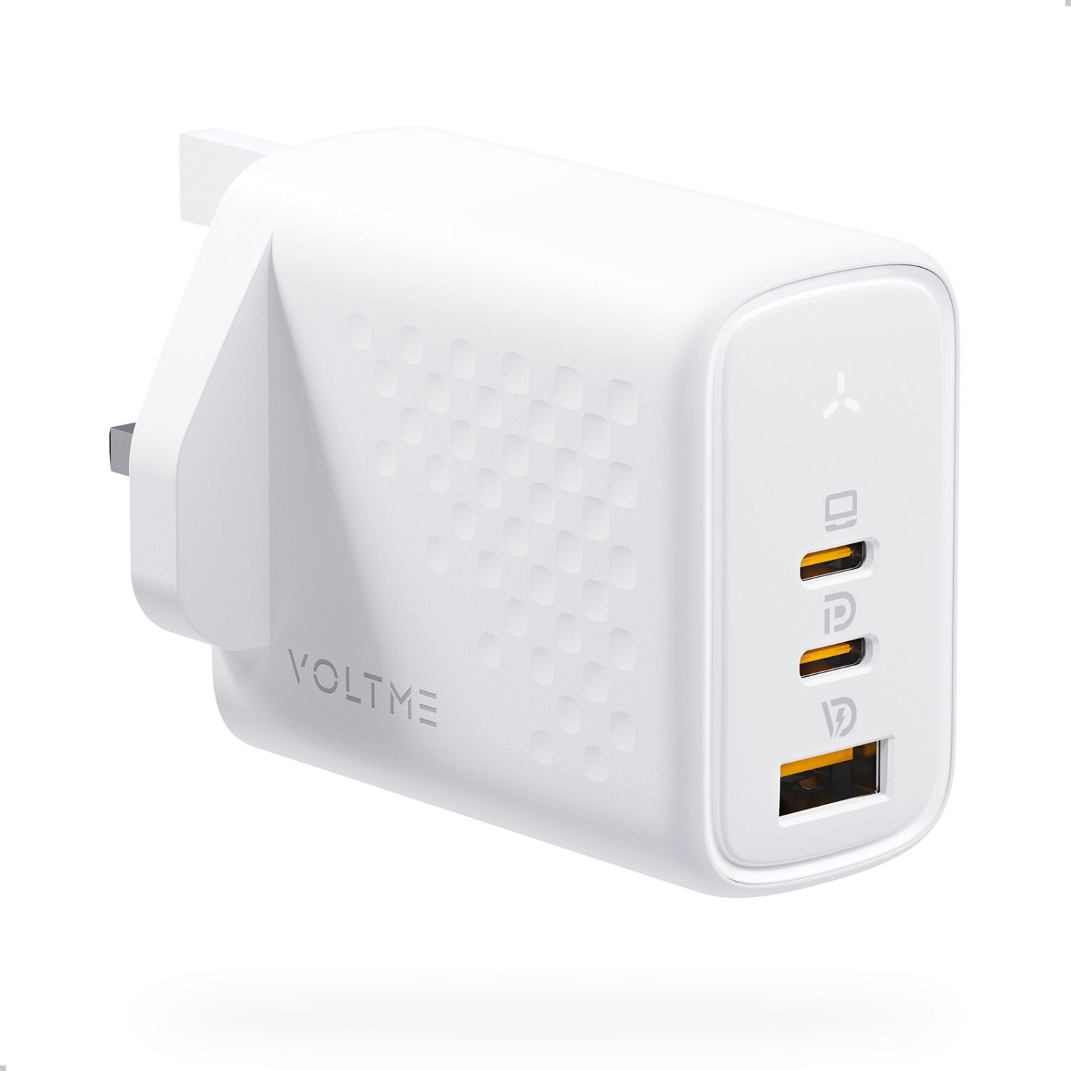 VOLTME 65 W USB C充電器 (GaN III Tech) 、PD PPS 3ポート急速充電器ブロック、MacBook Pro/Air用コンパクト折りたたみ式壁充電器、Dell XPS 13、iPad Pro VOLTME 65W 3-Port Fast Wall Charger Review - Car Play Life